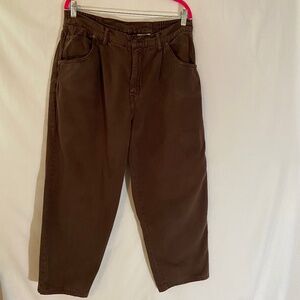 Brown High Waisted Mom Pants by Bay Street Size 16